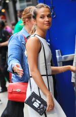 ALICIA VIKANDER Arrives at Good Morning America in New York 07/25/2016
