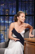 ALICIA VIKANDER at Late Night with Seth Meyers 07/26/2016