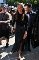 ALICIA VIKANDER Leaves Her Hotel in New York 07/22/2016