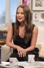 ALICIA VIKANDER on the Set of Lorraine Show in London 07/11/2016