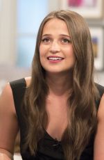 ALICIA VIKANDER on the Set of Lorraine Show in London 07/11/2016