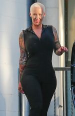 AMBER ROSE Leaves Versailles Cuban Restaurant in Calabasas 06/30/2016