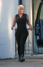 AMBER ROSE Leaves Versailles Cuban Restaurant in Calabasas 06/30/2016