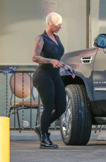 AMBER ROSE Leaves Versailles Cuban Restaurant in Calabasas 06/30/2016