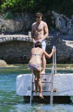 AMELIA WARNER in Bikini at a Beach in Monaco 07/15/2016