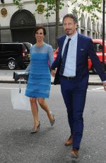 ANDREA MCLEAN Arrives for a Wedding at Waldorf Hotel in London 07/15/2016