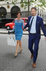 ANDREA MCLEAN Arrives for a Wedding at Waldorf Hotel in London 07/15/2016