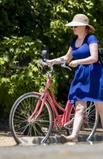 ANNA PAQUIN Riding a Bike Out in Los Angeles 07/05/2016