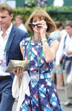 ANNA WINTOUR Arrives at Tennis Championships in Wimbledon 07/04/2016