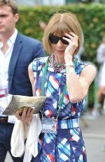 ANNA WINTOUR Arrives at Tennis Championships in Wimbledon 07/04/2016