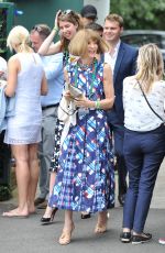 ANNA WINTOUR Arrives at Tennis Championships in Wimbledon 07/04/2016
