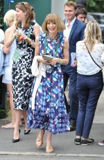 ANNA WINTOUR Arrives at Tennis Championships in Wimbledon 07/04/2016