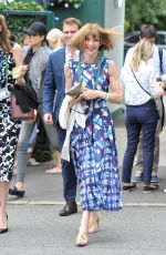 ANNA WINTOUR Arrives at Tennis Championships in Wimbledon 07/04/2016