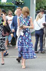 ANNA WINTOUR Arrives at Tennis Championships in Wimbledon 07/04/2016
