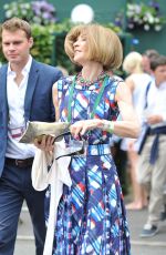ANNA WINTOUR Arrives at Tennis Championships in Wimbledon 07/04/2016