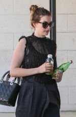 ANNE HATHAWAY Arrives at a Recording Studio in Studio City 07/26/2016