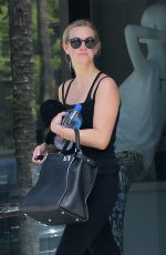 ASHLEE SIMPSON Leaves Tracey Anderson Gym in Los Angeles 07/01/2016
