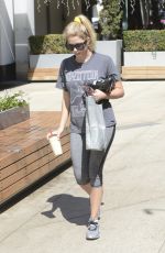 ASHLEY BENSON Leaves a Gtm in West Hollywood 07/27/2016