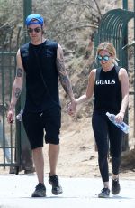 ASHLEY TISDALE Out Hikkng at Runyon Canyon in Los Angeles 07/30/2016