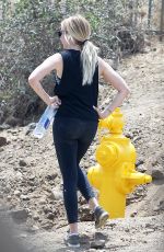 ASHLEY TISDALE Out Hikkng at Runyon Canyon in Los Angeles 07/30/2016