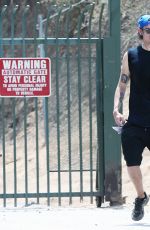 ASHLEY TISDALE Out Hikkng at Runyon Canyon in Los Angeles 07/30/2016