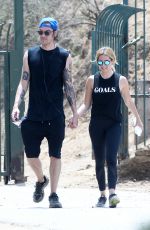 ASHLEY TISDALE Out Hikkng at Runyon Canyon in Los Angeles 07/30/2016
