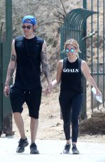 ASHLEY TISDALE Out Hikkng at Runyon Canyon in Los Angeles 07/30/2016