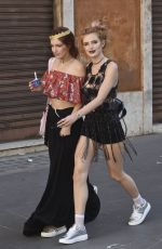 BELLA and DANI THORNE Out in Rome 07/09/2016