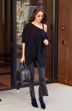 BELLA HADDID Leaves Gigi