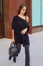 BELLA HADDID Leaves Gigi