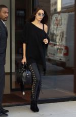 BELLA HADDID Leaves Gigi