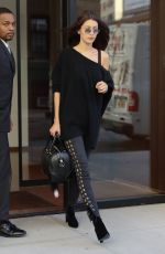 BELLA HADDID Leaves Gigi