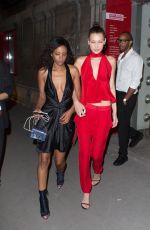 BELLA HADID and FANNY BOURDETTE DONON at Loulou Restaurant in Paris 06/08/2016