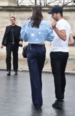 BELLA HADID Arrives at Versace Fashion Show in Paris 07/03/2016