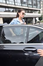 BELLA HADID Arrives at Versace Fashion Show in Paris 07/03/2016