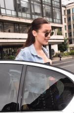 BELLA HADID Arrives at Versace Fashion Show in Paris 07/03/2016