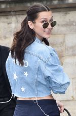 BELLA HADID Arrives at Versace Fashion Show in Paris 07/03/2016