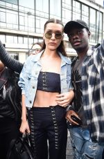 BELLA HADID Arrives at Versace Fashion Show in Paris 07/03/2016