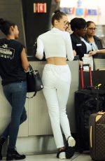 BELLA HADID at JFK Airport in New York 07/01/2016