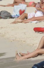 BELLA HADID in Bikini at a Beach in St. Barts 07/17/2016