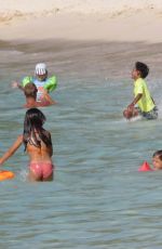 BELLA HADID in Bikini at a Beach in St. Barts 07/17/2016