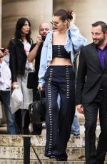 BELLA HADID Leaves Versace Show in Paris 07/03/2016