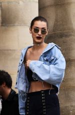 BELLA HADID Leaves Versace Show in Paris 07/03/2016