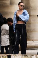 BELLA HADID Leaves Versace Show in Paris 07/03/2016