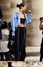 BELLA HADID Leaves Versace Show in Paris 07/03/2016