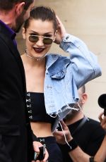 BELLA HADID Leaves Versace Show in Paris 07/03/2016