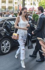 BELLA HADID Out and About in Paris 07/08/2016
