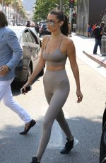 BELLA HDID in Tights at Il Pastaio in Beverly Hills 07/29/2016
