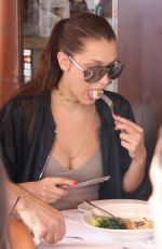 BELLA HDID in Tights at Il Pastaio in Beverly Hills 07/29/2016