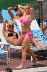 BILLIE FAIERS, CHLOE LEWIS, DANIELLE ARMSTRONG and LYDIA BRIGHT in Bikinis at a Pool in Magaluf 07/04/2016